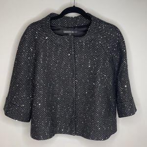 Lafayette 148 New York Dark Gray Sparkle Jacket